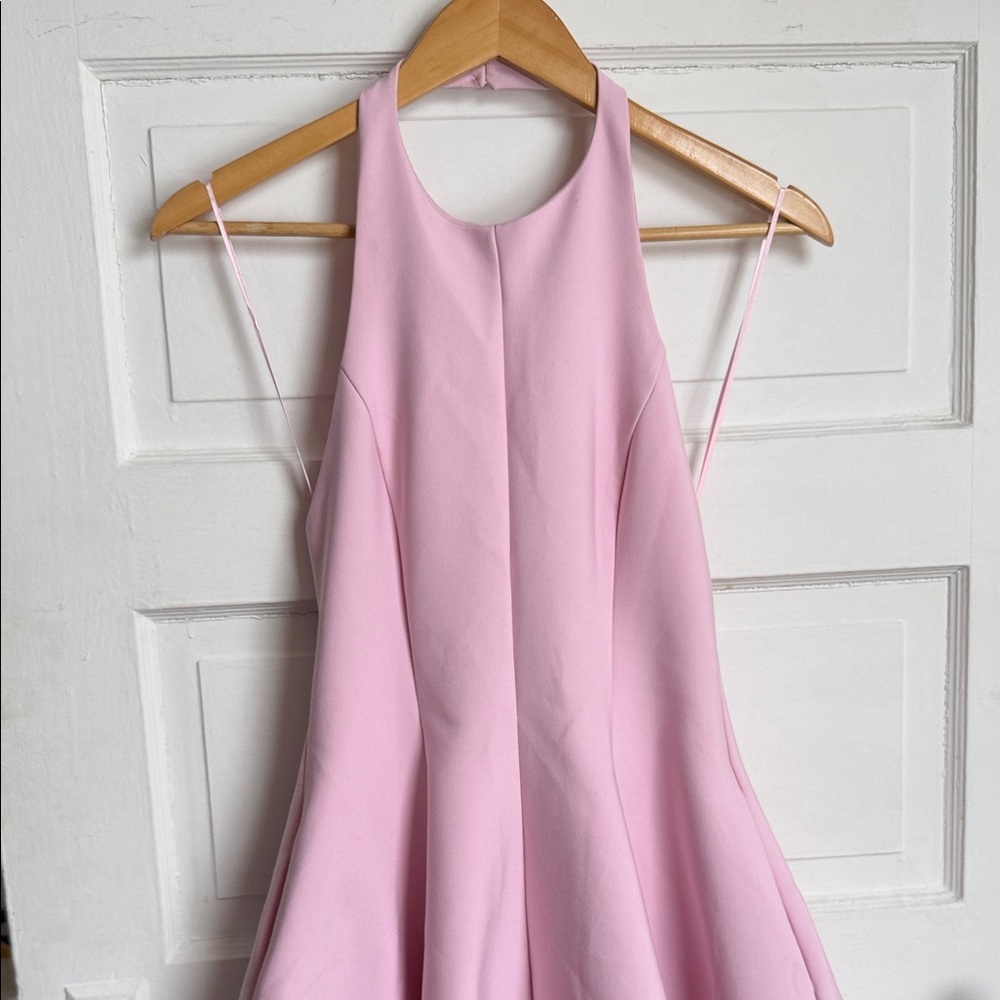 NWT Zara Pastel Pink Halter A Line Skater Dress with Pockets NWT Size M - Picture 5 of 16